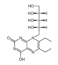 6,7-diethyl-8-D-ribitol-1-yl-8H-pteridine-2,4-dione Structure