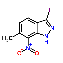 3-Iodo-6-methyl-7-nitro-1H-indazole Structure