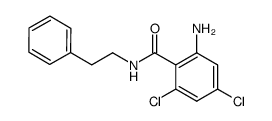 2-amino-4,6-dichloro-N-phenethyl-benzamide结构式