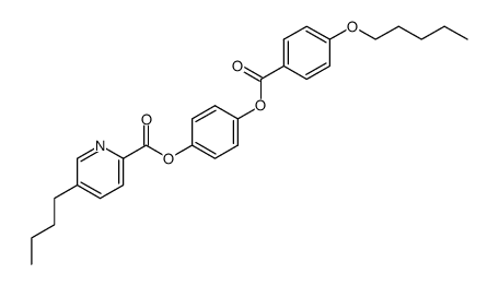 5-Butyl-pyridine-2-carboxylic acid 4-(4-pentyloxy-benzoyloxy)-phenyl ester结构式