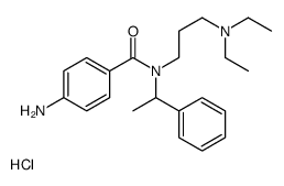 3-[(4-aminobenzoyl)-(1-phenylethyl)amino]propyl-diethylazanium,chloride Structure