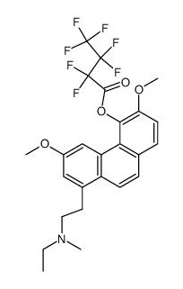 3,6-dimethoxy-4-<(heptafluorobutyryl)oxy>-8-<2-(N-methylethyl)ethyl>phenanthrene结构式