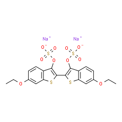 disodium 6,6'-diethoxy[2,2'-bibenzo[b]thiophene]-3,3'-diyl disulphate Structure