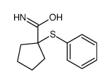 1-phenylsulfanylcyclopentane-1-carboxamide结构式