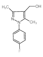 [1-(4-氟苯基)-3,5-二甲基-1H-吡唑-4-基]甲醇结构式