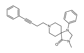3-methyl-1-phenyl-8-(4-phenylbut-3-ynyl)-1,3,8-triazaspiro[4.5]decan-4-one结构式