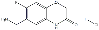 6-(aminomethyl)-7-fluoro-2H-benzo[b][1,4]oxazin-3(4H)-one hydrochloride Structure