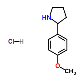 2-(4-甲氧基苯基)吡咯烷盐酸盐结构式