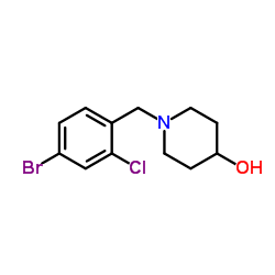 1-(4-Bromo-2-chlorobenzyl)-4-piperidinol结构式