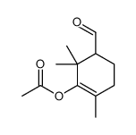 (5-formyl-2,6,6-trimethylcyclohexen-1-yl) acetate结构式