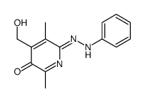 4-(hydroxymethyl)-2,5-dimethyl-6-(phenylhydrazinylidene)pyridin-3-one Structure