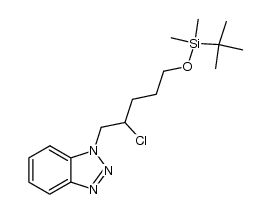 1-(1-benzotriazolyl)-2-chloro-5-t-butyl-dimethylsiloxypentane Structure