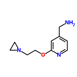 1-{2-[2-(1-Aziridinyl)ethoxy]-4-pyridinyl}methanamine结构式