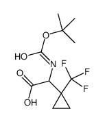 N-BOC-2-(1-TRIFLUOROMETHYLCYCLOPROPYL)-DL-GLYCINE结构式