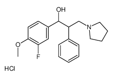 1-(3-fluoro-4-methoxyphenyl)-2-phenyl-3-pyrrolidin-1-ylpropan-1-ol,hydrochloride Structure