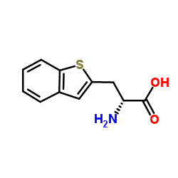 (R)-2-氨基-3-(苯并噻吩-3-基)丙酸结构式