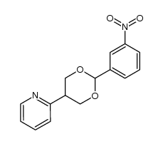 2-(2-(3-nitrophenyl)-1,3-dioxan-5-yl)pyridine结构式