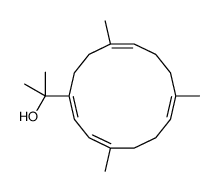 2-[(1E,3Z,7Z,11Z)-4,8,12-trimethylcyclotetradeca-1,3,7,11-tetraen-1-yl]propan-2-ol结构式