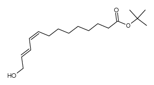 t-butyl (9Z,11E)-13-hydroxy-9,11-tridecadienoate结构式