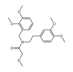 N-(3,4-dimethoxybenzyl)-N-(2,3-dimethoxyphenethyl)-α-(methylthio)acetamide结构式