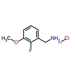 1-(2-Fluoro-3-methoxyphenyl)methanamine hydrochloride (1:1)结构式