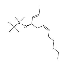 (+)-(1E,5Z)-(3R)-1-iodo-3-[(tert-butyldimethylsilyl)oxy]-1,5-undecadiene结构式