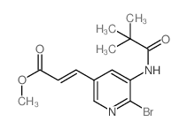 Methyl 3-(6-bromo-5-pivalamidopyridin-3-yl)-acrylate structure