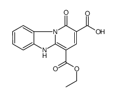 2-carboxy-4-ethoxycarbonyl-1-oxo-1H,5H-pyrido(1,2-a)benzimidazole结构式