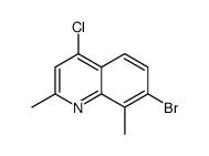 7-溴-4-氯-2,8-二甲基喹啉结构式