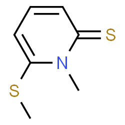 2(1H)-Pyridinethione,1-methyl-6-(methylthio)-结构式