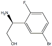 (S)-2-氨基-2-(5-溴-2- 氟苯基)乙烷-1-醇结构式