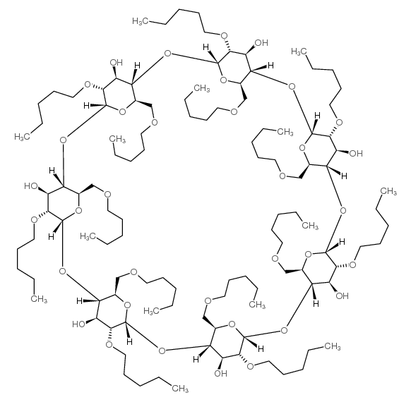HEPTAKIS-(2,6-DI-O-PENTYL)-BETA-CYCLODEXTRIN结构式