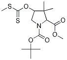 O-[(2S)-3,3-Dimethyl-N-boc-proline Methyl Ester] S-Methyl Xanthate结构式