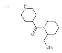 (2-Ethyl-1-piperidinyl)(4-piperidinyl)methanone hydrochloride Structure