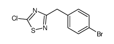 3-[(4-Bromophenyl)methyl]-5-chloro-1,2,4-thiadiazole, 1-Bromo-4-[(5-chloro-1,2,4-thiadiazol-3-yl)methyl]benzene结构式