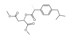 (2S)-dimethyl 2-((2-(4-isobutylphenyl)propanoyl)oxy)succinate结构式