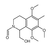 1-(hydroxymethyl)-5,7,8-trimethoxy-6-methyl-3,4-dihydro-1H-isoquinolin e-2-carbaldehyde结构式