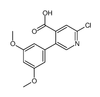 2-chloro-5-(3,5-dimethoxyphenyl)pyridine-4-carboxylic acid结构式