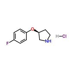 (3S)-3-(4-Fluorophenoxy)pyrrolidine hydrochloride (1:1)结构式