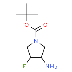 3-氨基-4-氟吡咯烷-1-羧酸叔丁酯结构式