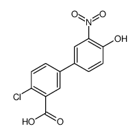 2-chloro-5-(4-hydroxy-3-nitrophenyl)benzoic acid结构式