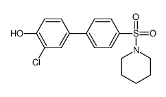 2-chloro-4-(4-piperidin-1-ylsulfonylphenyl)phenol结构式