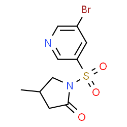 1-(5-bromopyridin-3-ylsulfonyl)-4-Methylpyrrolidin-2-one结构式