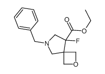ethyl 6-benzyl-8-fluoro-2-oxa-6-azaspiro[3.4]octane-8-carboxylate Structure