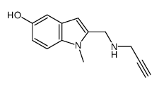 2-(N-(2-propynyl)-aminomethyl)-1-methyl-5-hydroxyindole Structure