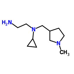 N-Cyclopropyl-N-[(1-methyl-3-pyrrolidinyl)methyl]-1,2-ethanediamine Structure