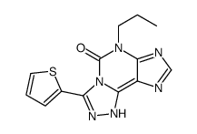 6-propyl-3-thiophen-2-yl-1H-[1,2,4]triazolo[3,4-f]purin-5-one结构式