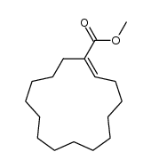 methyl (1Z)-cyclopentadec-1-ene-1-carboxylate结构式