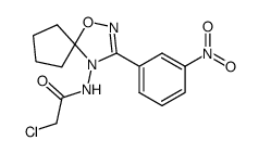 2-chloro-N-(3-(3-nitrophenyl)-1-oxa-2,4-diazaspiro[4.4]non-2-en-4-yl)acetamide结构式