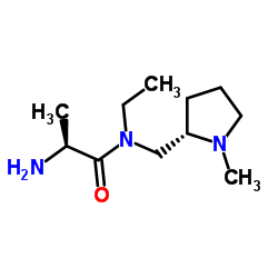N-Ethyl-N-{[(2S)-1-methyl-2-pyrrolidinyl]methyl}-L-alaninamide结构式